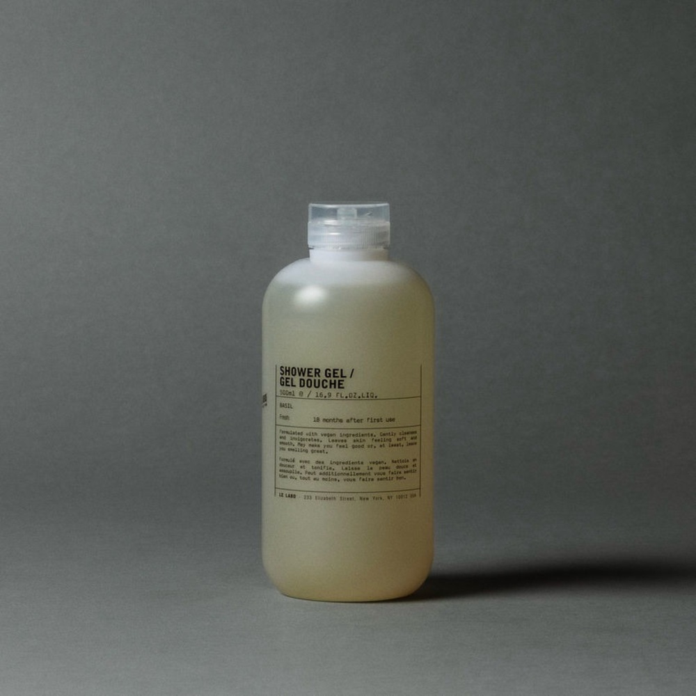 Le Labo Basil Shower Gel in Transparent Bottle